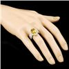 Image 3 : 14K Gold 3.49ct Beryl & 1.35ctw Diamond Ring