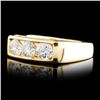 Image 2 : 14K Gold 1.25ctw Diamond Ring