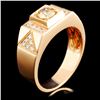 Image 1 : 14K Gold 0.84ctw Fancy Color Diamond Ring