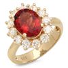 Image 1 : 14K Gold 3.50ct Ruby & 1.25ct Diamond Ring