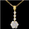 Image 1 : 18K Yellow Gold 0.95ctw Diamond Pendant