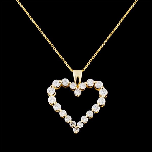 14K Gold 0.74ctw Diamond Pendant