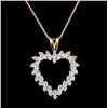 14K Gold 0.53ctw Diamond Pendant