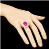 Image 3 : 18K Gold 8.52ct Ruby & 1.13ctw Diamond Ring