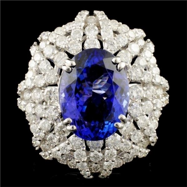 18K Gold 8.04ct Tanzanite & 3.97ctw Diamond Ring