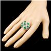 Image 3 : 14K Gold 3.20ct Emerald & 1.06ctw Diamond Ring