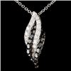 Image 1 : 14K White Gold 0.89ctw Fancy Diamond Pendant