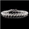 14K White Gold 1.00ctw Diamond Bracelet