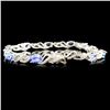 Image 2 : 14K Gold 4.52ct Tanzanite & 0.32ctw Diamond Bracel