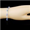 Image 3 : 14K Gold 4.52ct Tanzanite & 0.32ctw Diamond Bracel