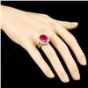 Image 3 : 18K Gold 6.71ct Ruby & 1.65ctw Diamond Ring