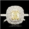 Image 1 : 18K Gold 1.52ctw Fancy Diamond Ring