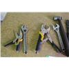 Image 2 : **Assorted Hand Tools - Crescent Wrenches, Wire Strippers, Hammer, Vise Grips