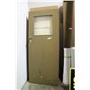 Image 1 : **Wooden Door - 32" x 76 1/2", with Glass Insert and Hardware