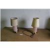 Image 4 : **(2) Hobnail Bedroom Lamps - Untested