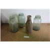 Image 1 : **(3) Vintage Blown-Glass Mason Fruit Jars