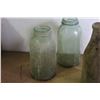 Image 3 : **(3) Vintage Blown-Glass Mason Fruit Jars