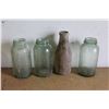 Image 4 : **(3) Vintage Blown-Glass Mason Fruit Jars