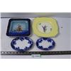 Image 1 : (4) Decorative Plates -Flow Blue Plate and Other