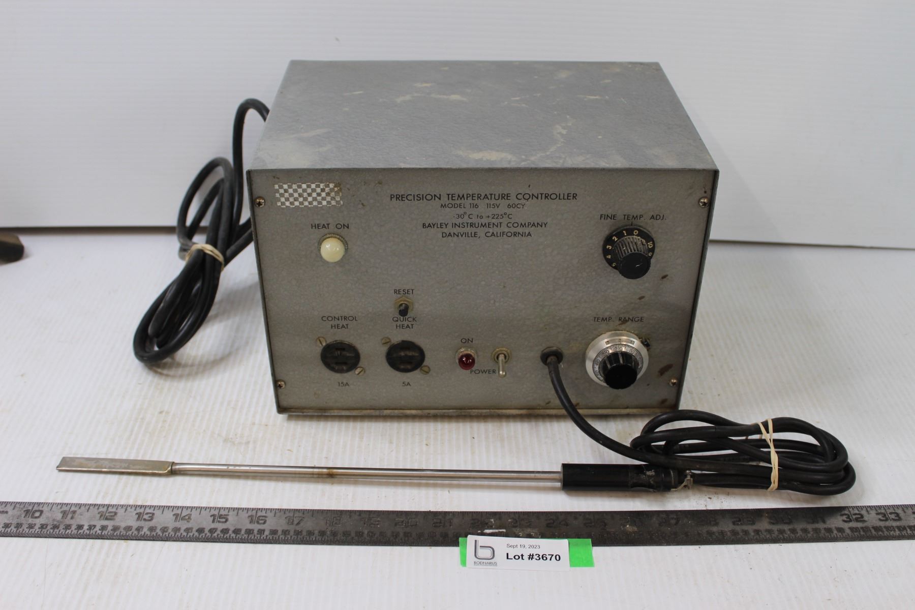 Precision Temperature Controller - Bodnarus Auctioneering