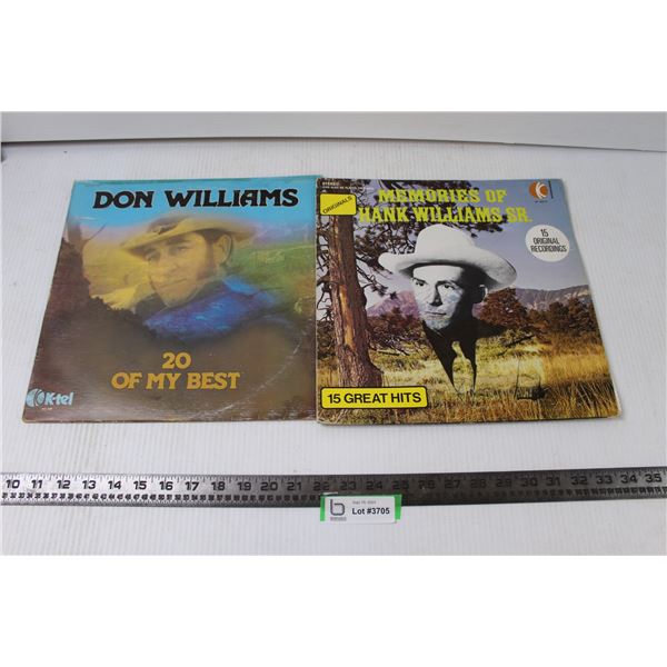 (2) Records- Don Williams, Hank Williams