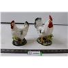 Image 1 : Ceramic Rooster and Chicken Figurines