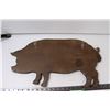 Image 4 : Pig Wooden Wall Decor-23" Long