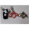 Image 3 : (3) Novelty Key Chain Watches-New Batteries-1 Without Chain (Run)