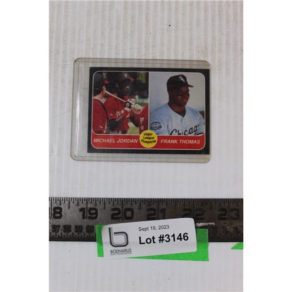 1990 Major League Prospects  Michael Jordan and Frank Thomas Card