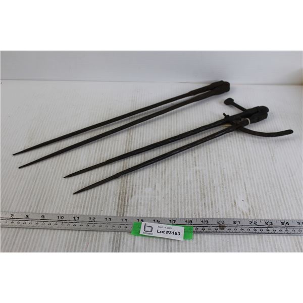 (2) Antique Compasses