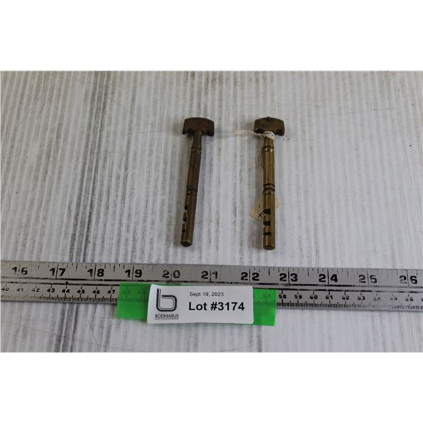 (2) Antique Brass Glass Cutters