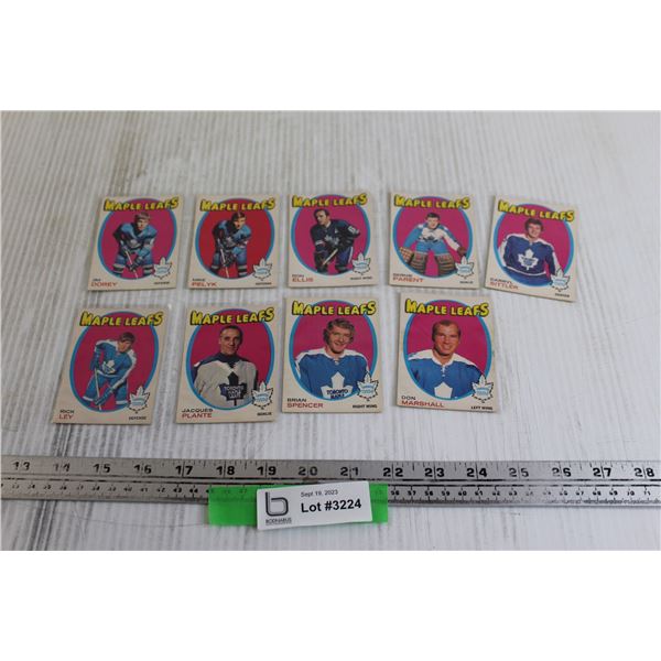 (9) 1971/72 OPC Maple Leafs NHL Cards