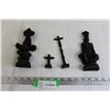 Image 1 : Man and Woman Decorations - Made in Hawaii, (2) Totem Pole Decorations