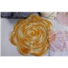 Image 2 : Assorted Fabrics - Doilies, Blanket, Tablecloths, Misc.