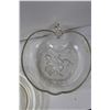 Image 2 : (5) Glass Dishes- Stand, Apple Bowl, Plates