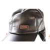 Image 2 : Black Leather Hat with Ear Flaps