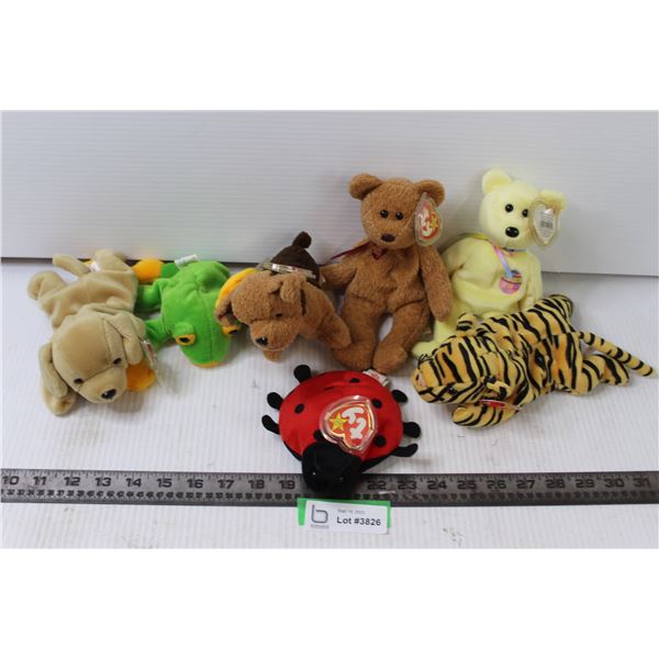 (7) Ty Beanie Babies- 6 with Tag Protectors- One Without Tag Protector