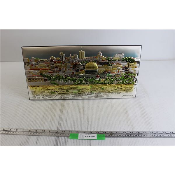 Embossed Jerusalem Picture - 19 1/2" X 10"