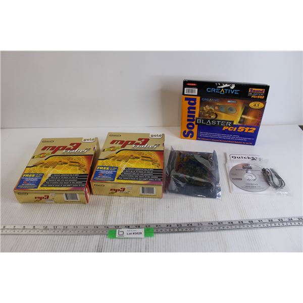 (2) MP3 Maker 2.0 Kits - Both Sealed, Sound Blaster PCI 512 Kit