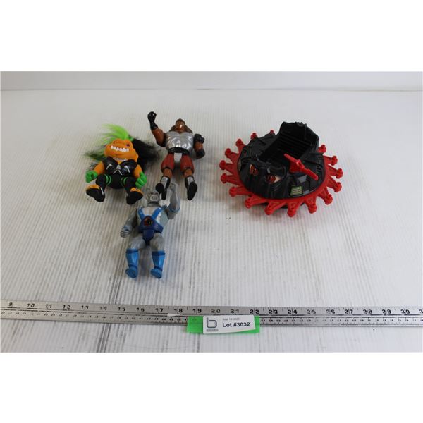 (3) Toy Figurines, Toy Vehicle