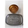 Image 2 : (7) Glass Insulators, Christianity Serving Tray, Misc.