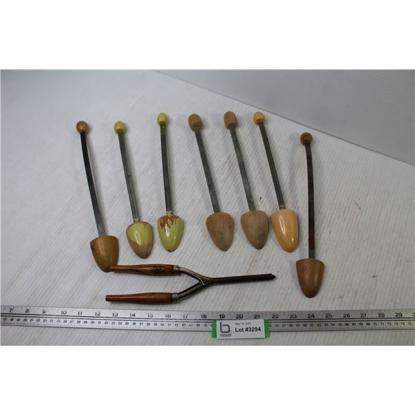 (7) Shoe Horn Lasts - Vintage Curling Iron