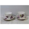 Image 2 : (4) Vintage Tea Cups - Royal Vale - Queen Anne - Gladstone