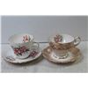 Image 3 : (4) Vintage Tea Cups - Royal Vale - Queen Anne - Gladstone