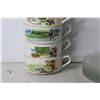 Image 3 : (4) Vintage Campbell's Soup Mugs + Misc. Plates
