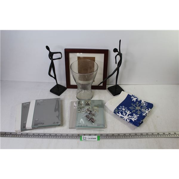 Photo Clips & Glass Pieces - Vase - Metal Sculptures - Photo Frames - Hand Towel