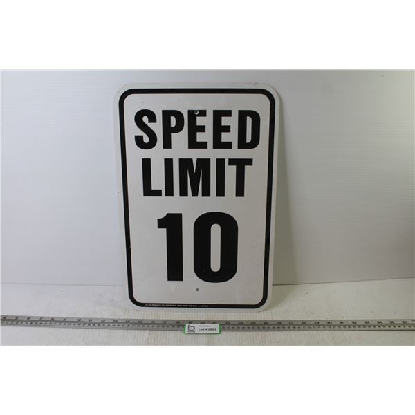 Sign - Speed Limit 10 (12 1/2" x 18")