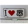 Image 1 : Licence Plate I Love Route 66