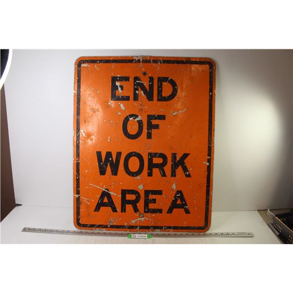 Sign - End of Work Area (23 1/2  x 29 1/2 )