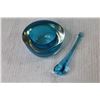 Image 2 : Blue Glass Mortar & Pestle